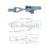 CHIUSURA A LEVA PESANTE MM 288X52X18