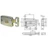 SERRATURA CISA 50571 DX C/MANIGLIA